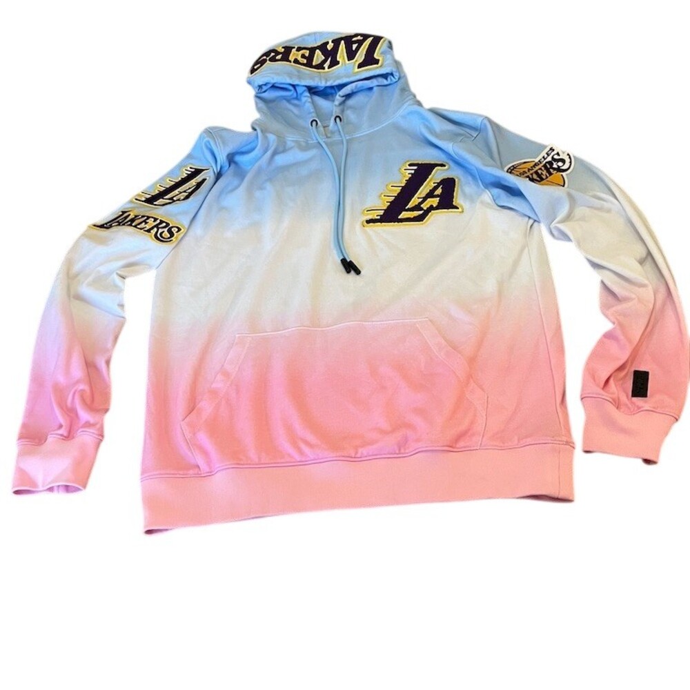 Pro Standard Los Angeles Lakers‎ Hoodie Mens M Ombre Gradient Blue Pink